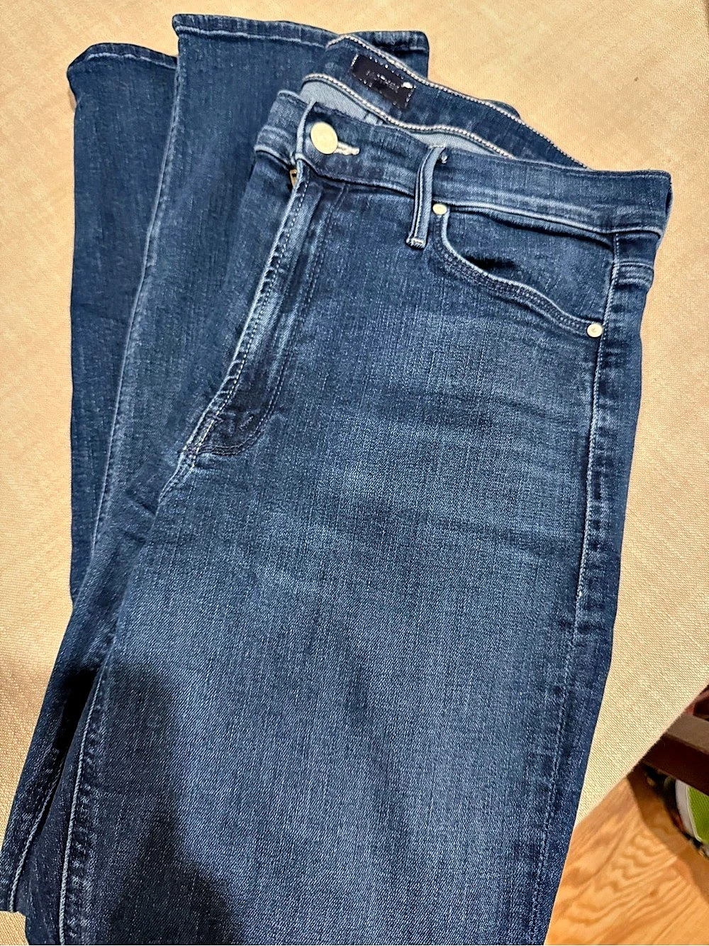 Mother The Mid Rise Dazzler Ankle Blue Jeans Waist 31